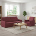Bankstel 2 pcs Wijnrood Stof