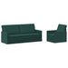 Bankstel 2 pcs Donkergroen Stof