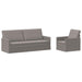 Bankstel 2 pcs Taupe Stof