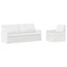 Bankstel 2 pcs Wit Stof