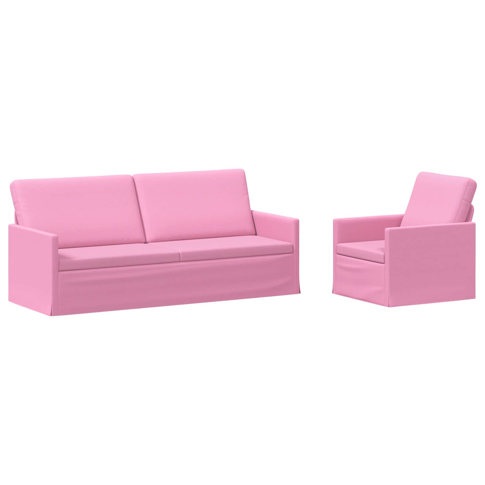 Bankstel 2 pcs Roze Stof