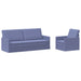 Bankstel 2 pcs Jeans Blauw Stof