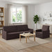 Bankstel 2 pcs Donkerbruin Stof