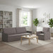 Bankstel 2 pcs Taupe Stof