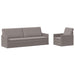 Bankstel 2 pcs Taupe Stof
