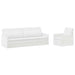 Bankstel 2 pcs Wit Stof