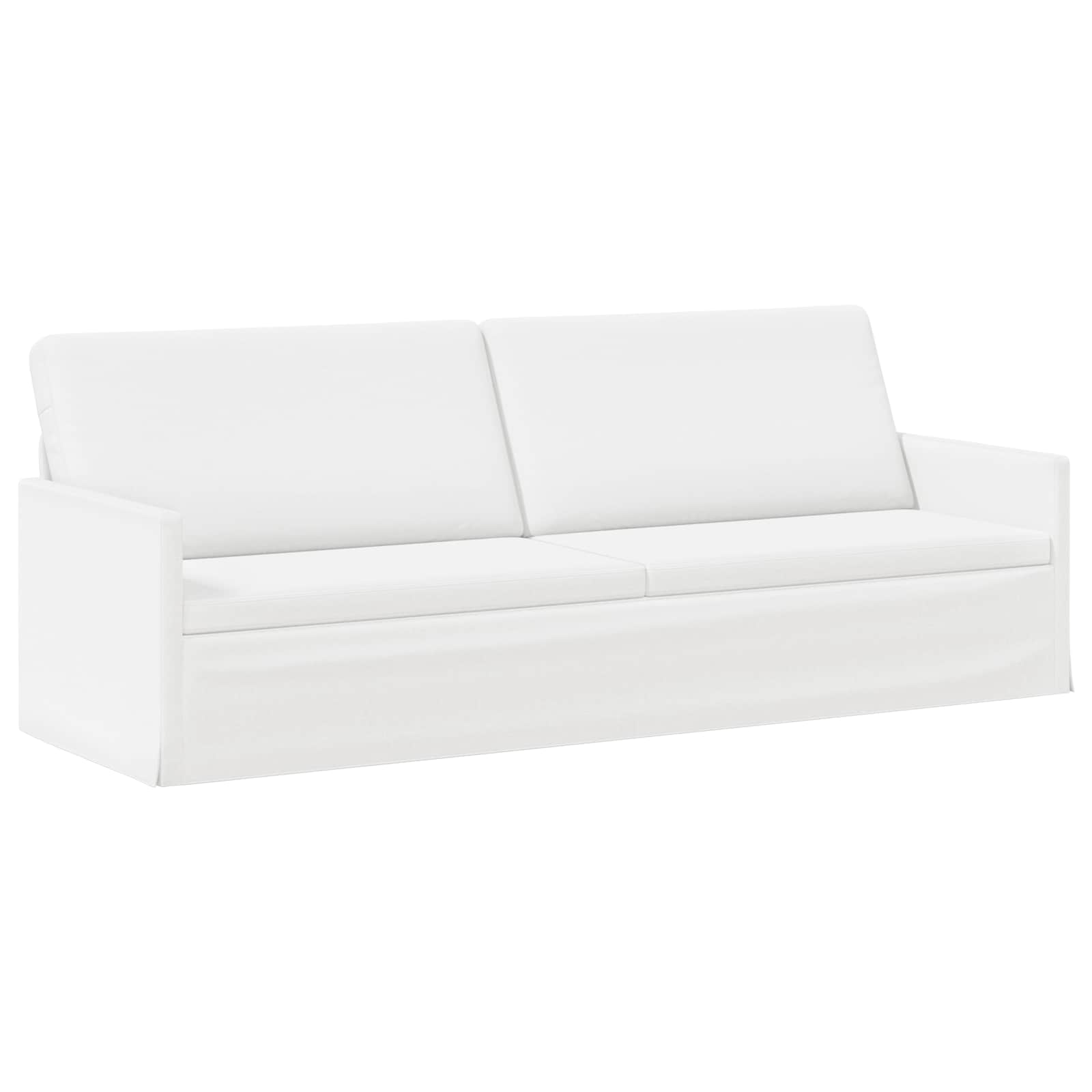 Bankstel 2 pcs Wit Stof
