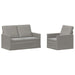 Bankstel 2 pcs Lichtgrijs fluweel