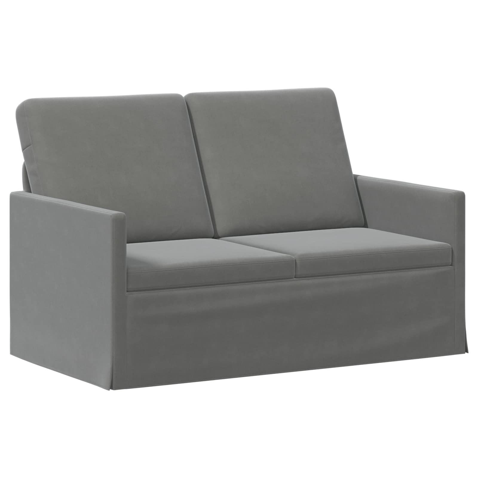 Bankstel 2 pcs Donkergrijs fluweel