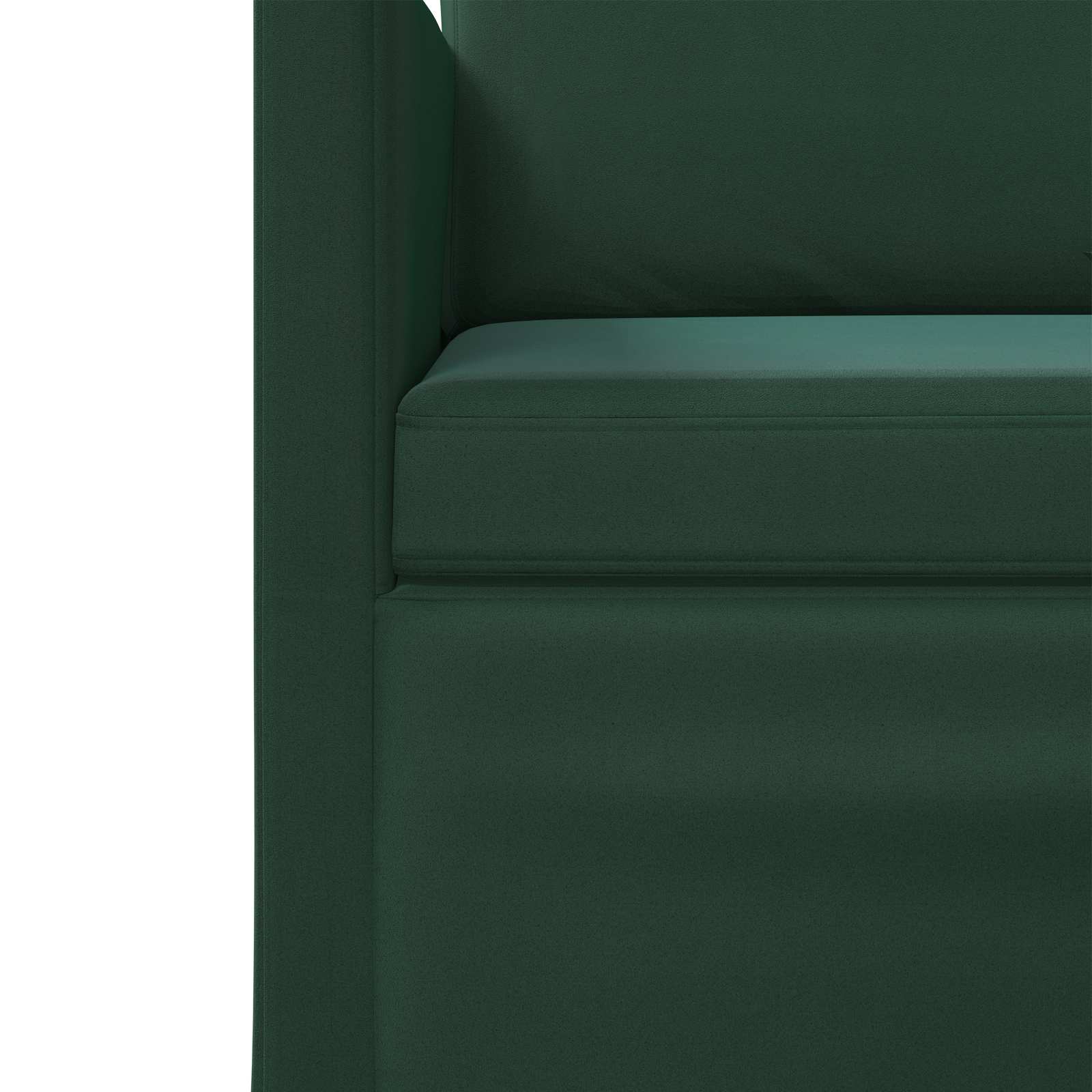 Bankstel 2 pcs Donkergroen fluweel