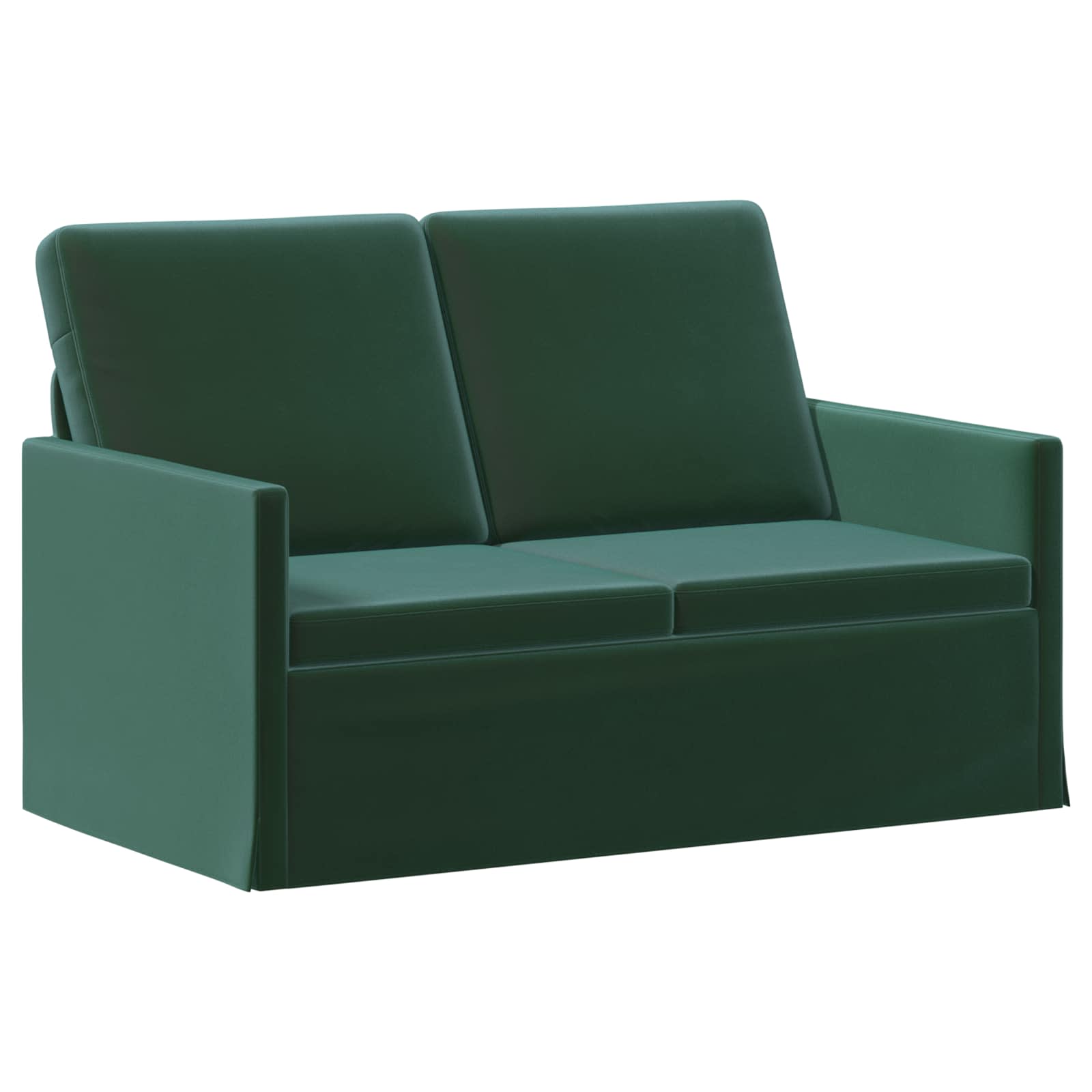 Bankstel 2 pcs Donkergroen fluweel