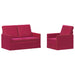 Bankstel 2 pcs Wijnrood fluweel