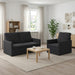 Bankstel 2 pcs Zwart fluweel