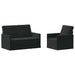 Bankstel 2 pcs Zwart fluweel