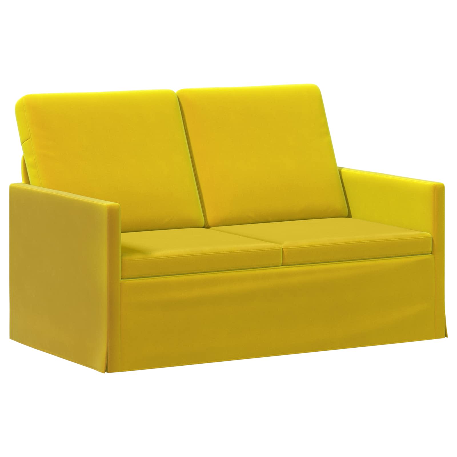 Bankstel 2 pcs Geel fluweel