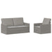 Bankstel 2 pcs Lichtgrijs fluweel