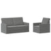 Bankstel 2 pcs Donkergrijs fluweel