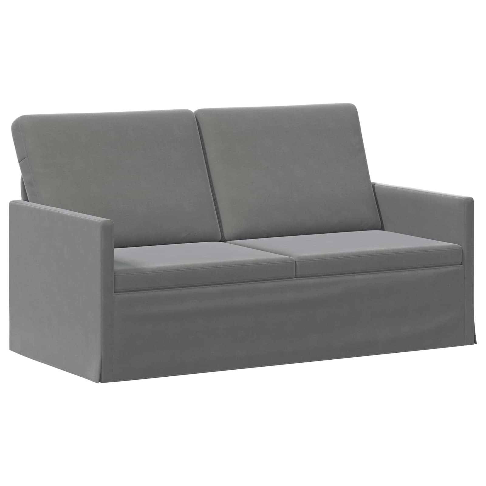 Bankstel 2 pcs Donkergrijs fluweel