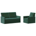 Bankstel 2 pcs Donkergroen fluweel