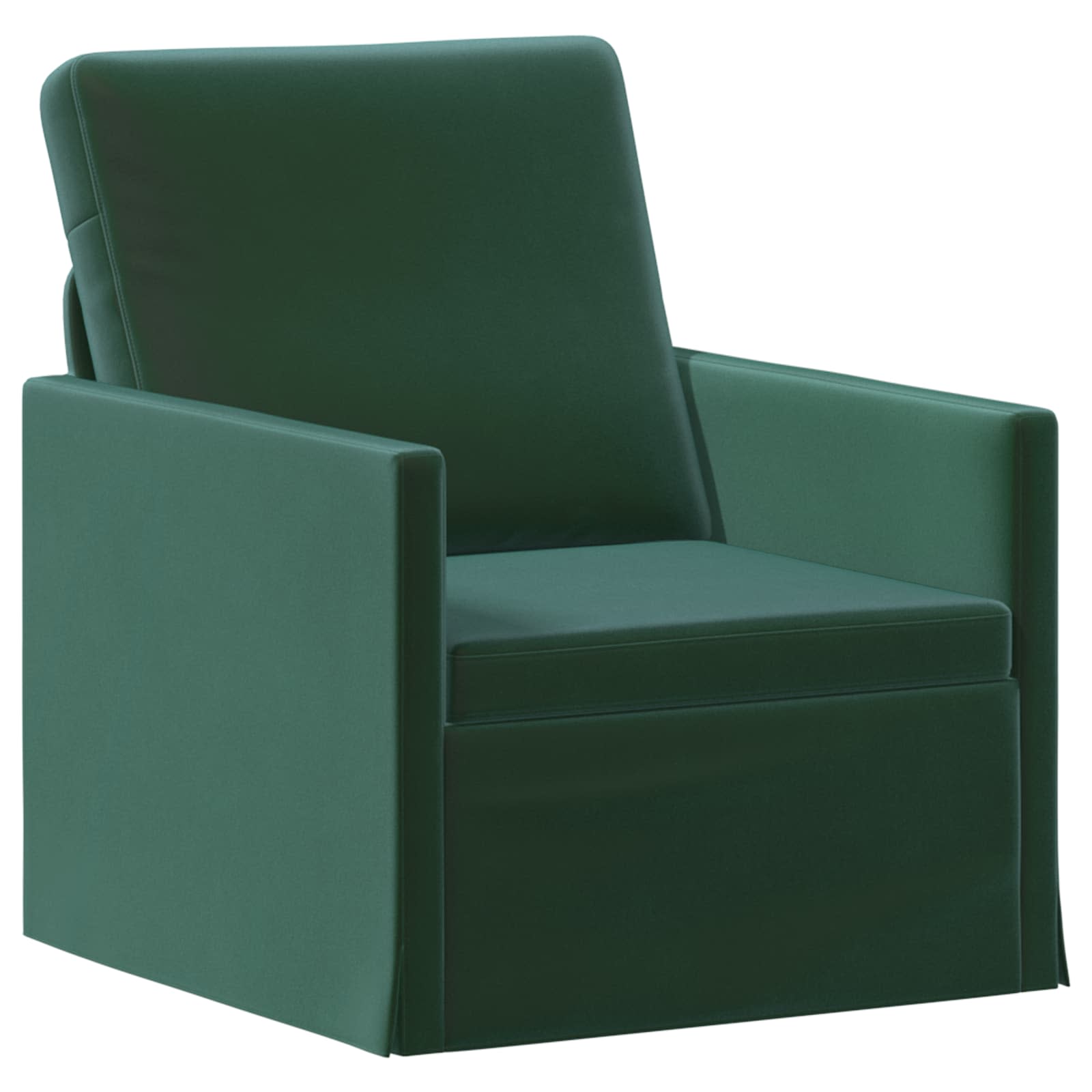 Bankstel 2 pcs Donkergroen fluweel