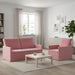 Bankstel 2 pcs Roze fluweel