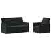 Bankstel 2 pcs Zwart fluweel