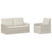 Bankstel 2 pcs Crèmekleurig fluweel