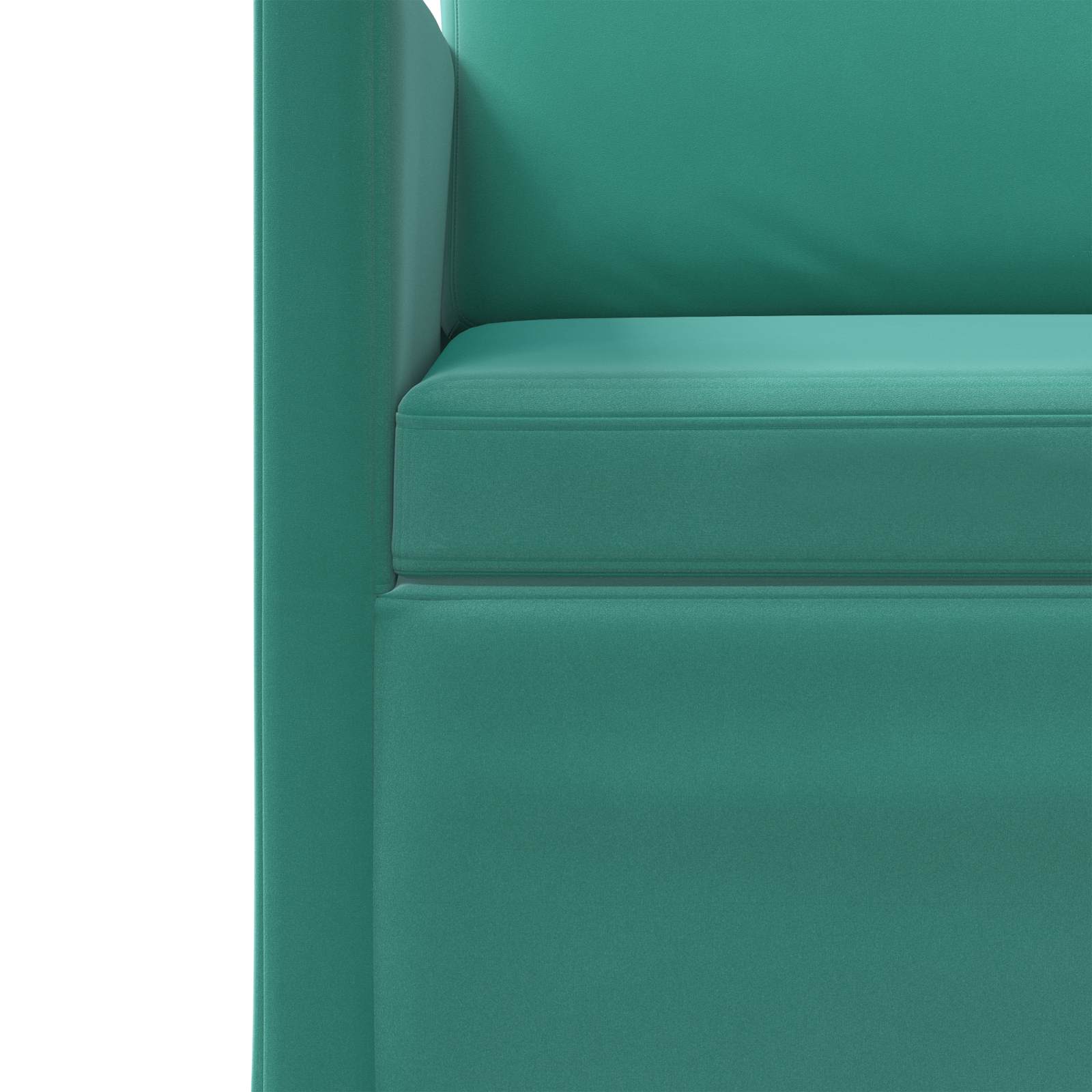 Bankstel 2 pcs Turquoise fluweel