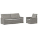 Bankstel 2 pcs Lichtgrijs fluweel