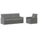 Bankstel 2 pcs Donkergrijs fluweel