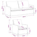 Bankstel 2 pcs Donkergrijs fluweel