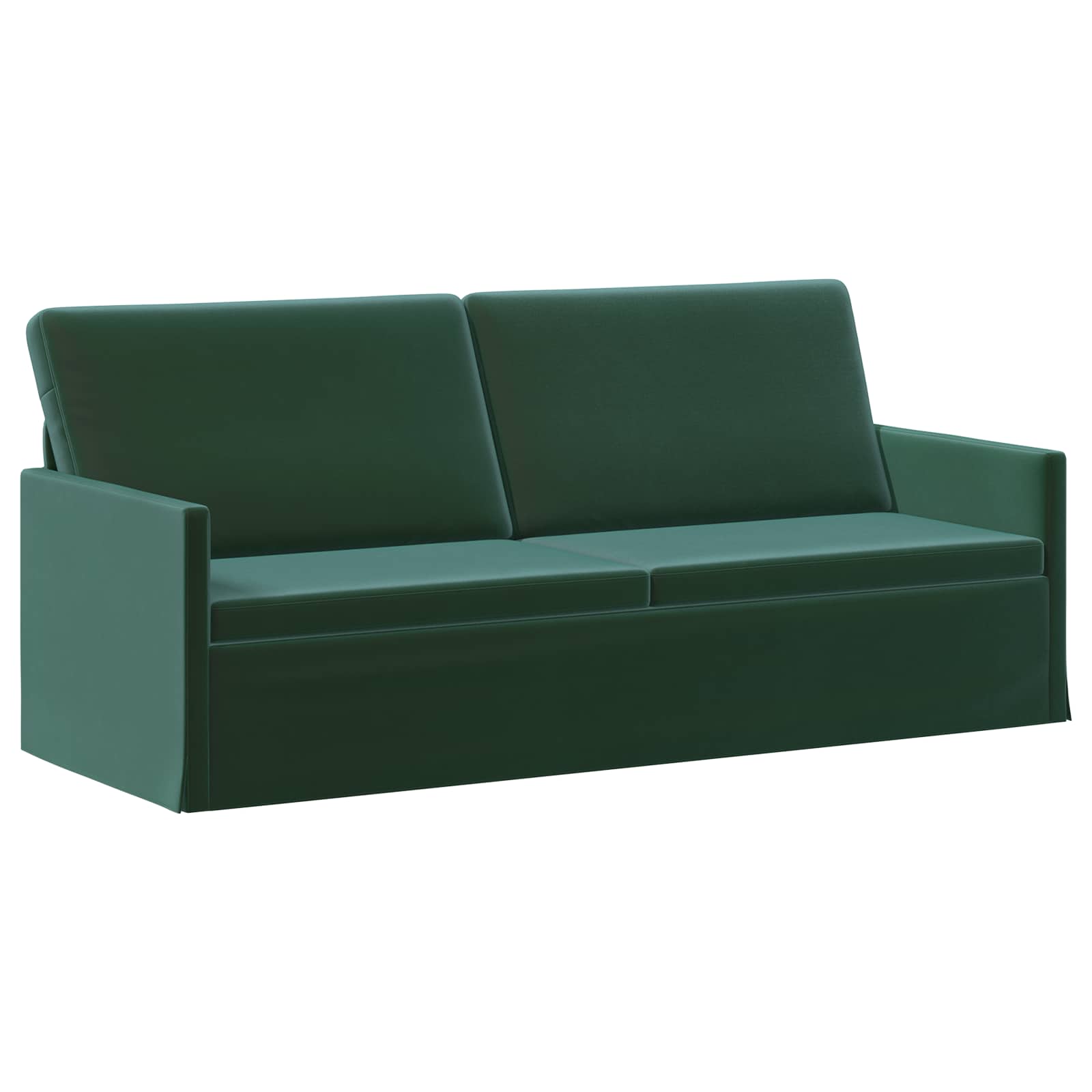 Bankstel 2 pcs Donkergroen fluweel