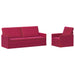 Bankstel 2 pcs Wijnrood fluweel