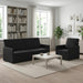 Bankstel 2 pcs Zwart fluweel