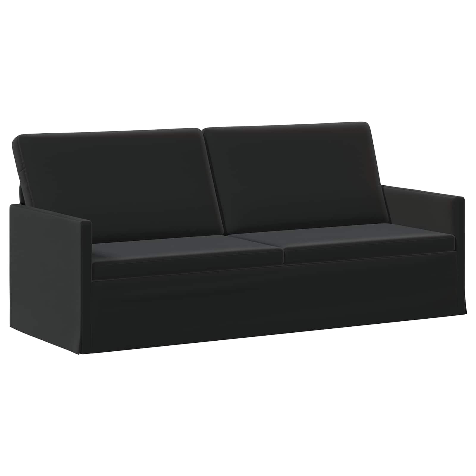 Bankstel 2 pcs Zwart fluweel