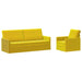 Bankstel 2 pcs Geel fluweel