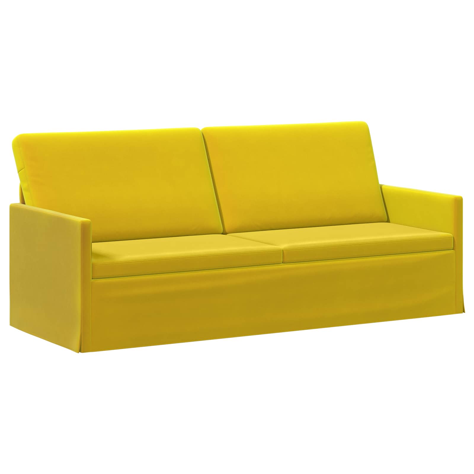 Bankstel 2 pcs Geel fluweel