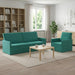 Bankstel 2 pcs Turquoise fluweel