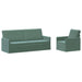 Bankstel 2 pcs Zeegroen fluweel
