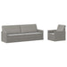 Bankstel 2 pcs Lichtgrijs fluweel