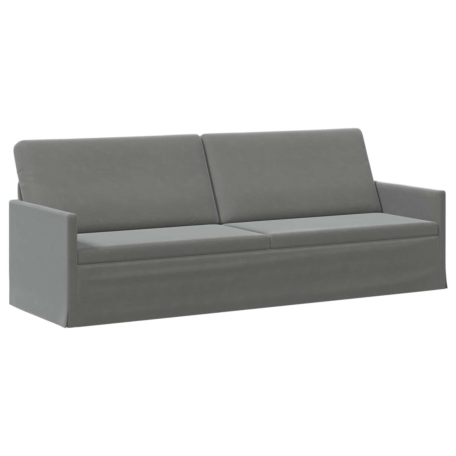Bankstel 2 pcs Donkergrijs fluweel