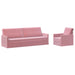 Bankstel 2 pcs Roze fluweel