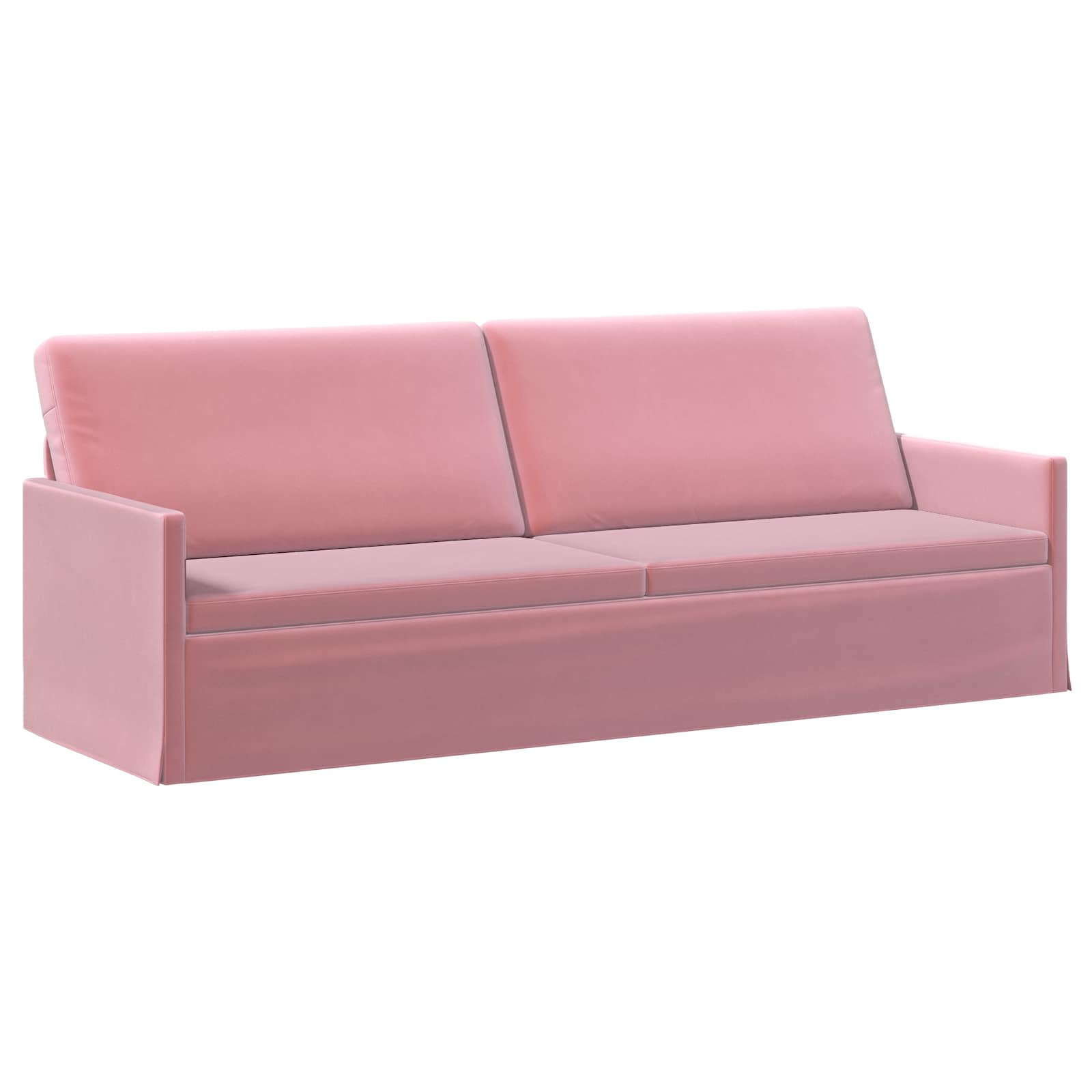 Bankstel 2 pcs Roze fluweel