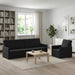 Bankstel 2 pcs Zwart fluweel