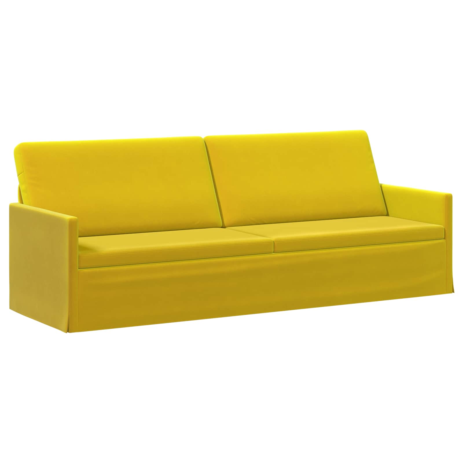 Bankstel 2 pcs Geel fluweel