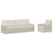 Bankstel 2 pcs Crèmekleurig fluweel