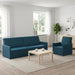 Bankstel 2 pcs Blauw fluweel