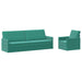 Bankstel 2 pcs Turquoise fluweel