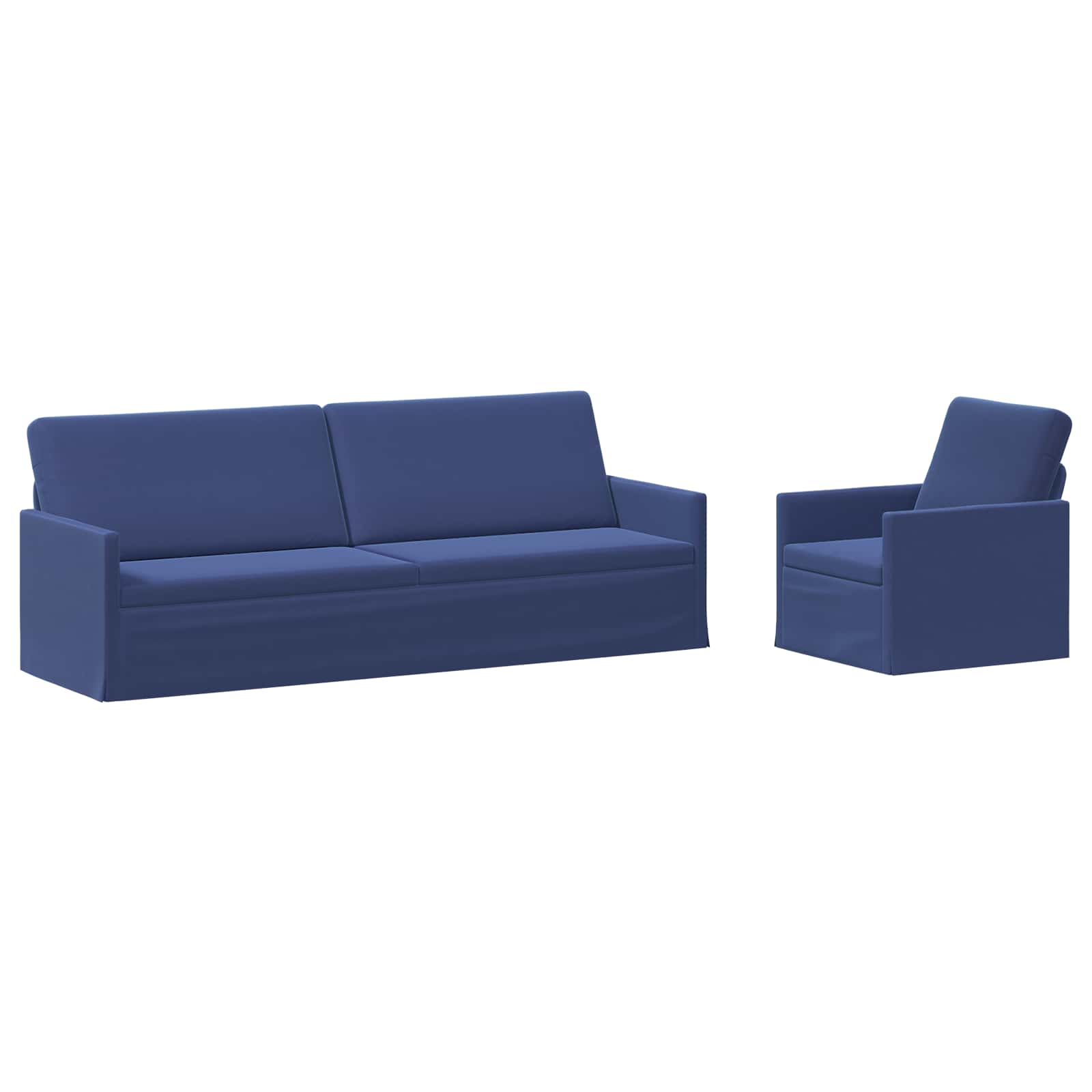 Bankstel 2 pcs Politieblauw fluweel
