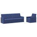 Bankstel 2 pcs Politieblauw fluweel